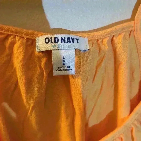 Old Navy tank top, orange, size large - Picture 3 of 6